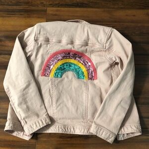 Peek pink denim child jacket